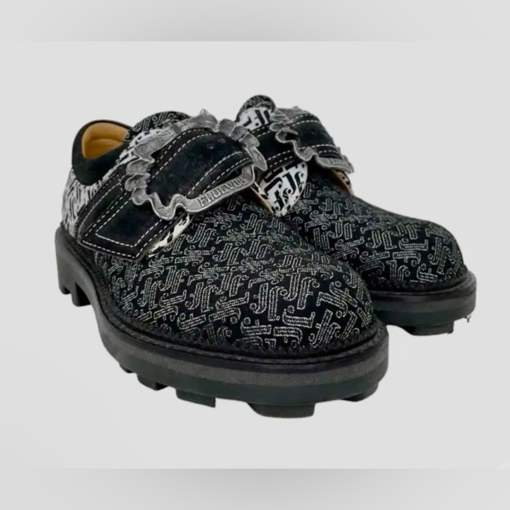 💥John Fluevog Shoe The Angelic Sole Johane 7th Heaven JF Monogram💥